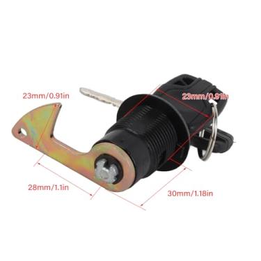 Imagem de Dioche Motocicleta Universal Trava de Cauda para Scooters e Motocicletas Elétricas Tronco de Armazenamento - Design de Plástico de Alumínio Durável - Trava de Substituição de Tronco Traseiro Segura
