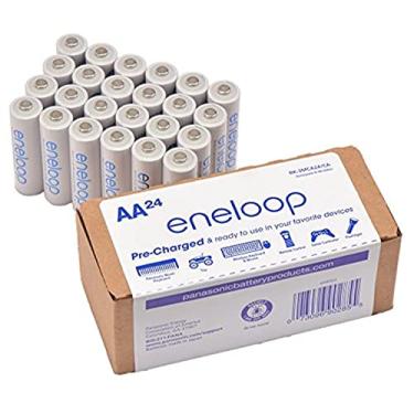 Imagem de Baterias recarregáveis pré-carregadas Ni-MH de 2100 ciclos Panasonic BK-3MCA24/CA eneloop AA pacote com 24