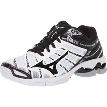 Imagem de Mizuno Tênis feminino Wave Voltage para quadra, Branco/preto, 8
