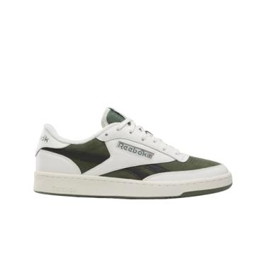 Imagem de Reebok Tênis unissex adulto Club C Revenge Vintage II, Giz/Breakaway Verde/Preto Lavado, 12 Women/10.5 Men