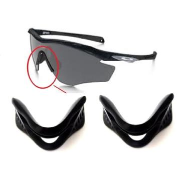 Imagem de Kits de borracha Galaxy Nose Pads compatíveis com óculos de sol Oakley M2 armação preta, Conjunto de 2 protetores de nariz pretos, Does not fit M Frame 2.0 or M Frame