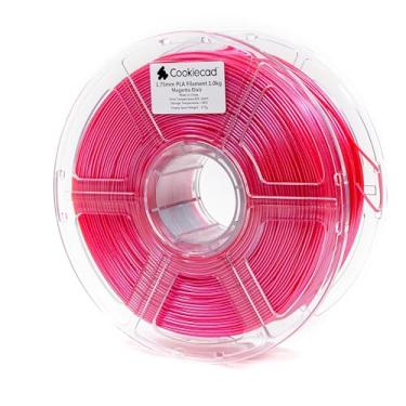 Imagem de Cookiecad Filamento PLA 1,75 mm 1kg Filamento de impressora 3D com glitter iridescente - Elixir magenta PLA