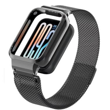 Imagem de Pulseira De Aço Metal Fecho Magnetico (PRETO) Compatível Smartwatch Smart Band 9 Active