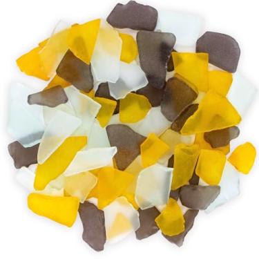 Imagem de Copo de mar de Halloween de 425 g - Vidro marinho para artesanato Arte de vidro marinho para enchimento de vasos, vidro de praia fosco para decoração de casa de Halloween, vaso, aquário de peixes