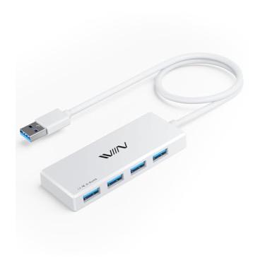 Imagem de Hub USB 3.0, extensor divisor USB de 4 portas, adaptador portátil, hub de dados multiportas para laptop, Xbox, pen drive, HDD, console, câmera, teclado, mouse, Windows, Mac OS PC, não projetado para