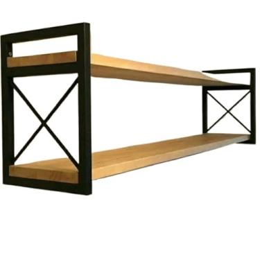 Imagem de Prateleira Industrial Suspensa 20x60, Organizadora Livros Decorações em Salas, Cozinhas, Lavanderia(Prateleira 20x60cm)