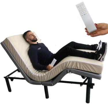 Imagem de Cama Articulada Motorizada 2 Movimentos Resistente com Colchão e Capa Impermeável Idoso