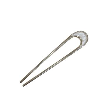 Imagem de CIADAZ Grampo de cabelo de liga em forma de U vintage para penteados tradicionais e elegantes estilo antigo grampo de cabelo elegante chinês