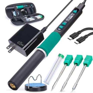 Imagem de YIHUA Kit de ferro de solda elétrico portátil 928D-IV USB com fio de solda sem chumbo C235-3.2D e SI