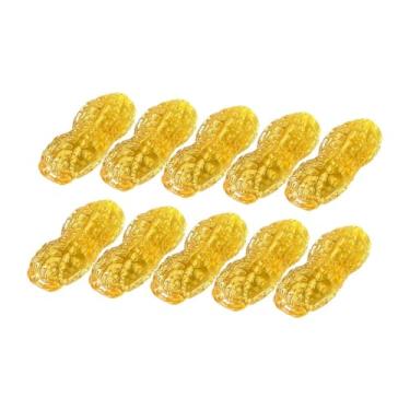 Imagem de IEUDNS 10 peças estátua de amendoim dourada boa sorte decoração cristal vidro presente novidade escultura criativa de nozes para prateleira de sala de estar