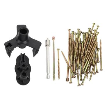 Imagem de Kit de reparo de piso estridente prático fácil de usar elimina o chious squeak woodworking kit de projeto de correção pisos de madeira laminados 55 acessórios plástico de aço de