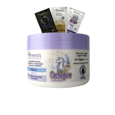 Imagem de Máscara Cachinhos Naturais Infantil Ondulados E Cacheados Arvensis Cri