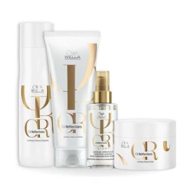 Imagem de Wella Oil Reflections Sh 250ml + Cond 200ml + Masc 150ml + Oleo Light 
