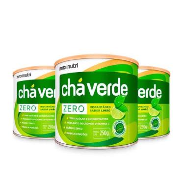 Imagem de Kit 3 Chá Verde Solúvel Zero Calorias + Vitamina C 250G - Maxinutri