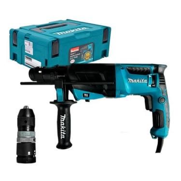 Imagem de Martelete Combinado Makita HR2630TJ 800W 1200RPM 2.6J SDS Plus Com Mal