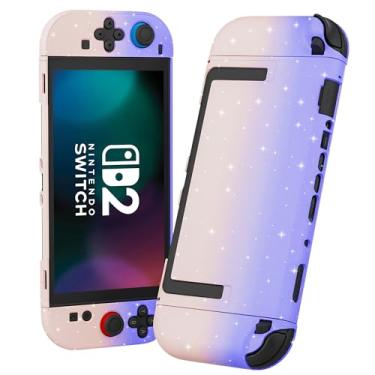 Imagem de RHOTALL Pink Purple Glitter Dockable Case for Nintendo Switch 2 2025,Cute Hard Protective PC Shell Case,Slim Cover with Detachable joycon Compatible with Switch 2 7.9 Inch, for Girls