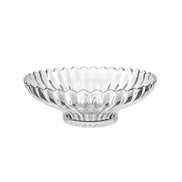 Imagem de Centro de Mesa de Cristal Wolff Geneva Redondo 32,5x32,5x12cm Lapidado Design Sofisticado