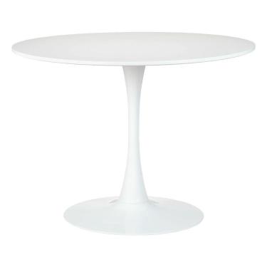 Imagem de Mesa Saarinen Tulipa Redonda 100cm Tampo Madeira Branca 5 Lugares