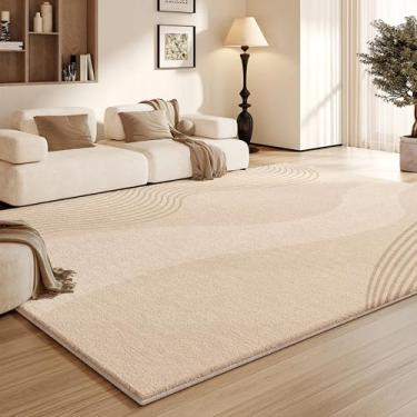 Imagem de Tapete decorativo para sala de estar, grande área, estilo creme, para quarto, macio e fofo, para sala de estar, vestiário grosso (200x250 cm/P)