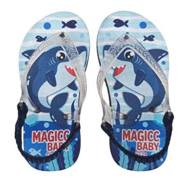 Imagem de Chinelo Menino Bebê Sandália Tubarão Magicc Baby, 19/20