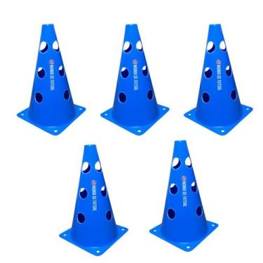 Imagem de Kit Com 5 Cones Mania De Futsal Com Furos Para Treinamento, Kitconefur
