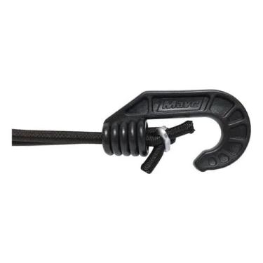 Imagem de Kit 200 Extensor Elástico 40cm Preto – Gancho Plástico Durável – Borrachinha para Amarrar Lona de Caminhão, Bagageiro de Moto, Caminhonete e Transporte de Cargas