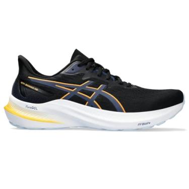 Imagem de ASICS Tênis de corrida masculino GT-2000 12, Preto/Amarelo Fellow, 14