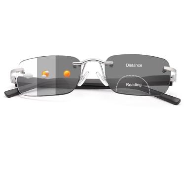 Imagem de YIMI Óculos De Leitura Bifocais Fotocrômicos Com Dobradiça Mola E Proteção Uv, Antifadiga Ocular Antirreflexo Para Homens Mulheres (Preto, 1,00, Multiplicador_X)