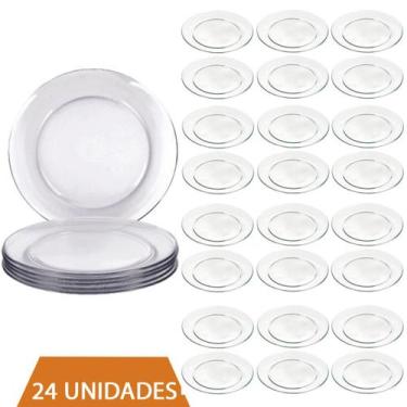 Imagem de Conjunto 24 Prato Redondo Raso Gourmet Refeição 26cm Duralex - NADIR F