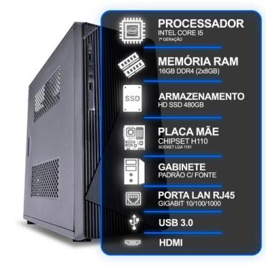Imagem de Desktop Intel Core I5 7ª Geração 16Gb SSD 480Gb
