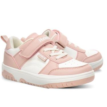 Imagem de Hurley Tênis infantil Rexx com alça ajustável, perfeito para qualquer atividade, conforto e suporte – meninos e meninas, Rosa/branco, 13 Little Kid