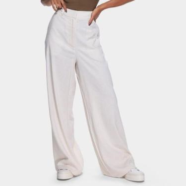 Imagem de Calça Hering Alfaiataria Reta Feminina, Off white, 42