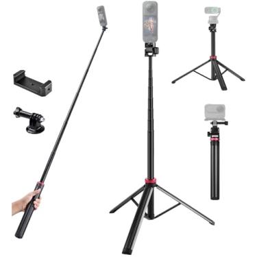 Imagem de Suporte de tripé de piso de 203 cm X5, suporte de bastão de selfie compatível com câmera Insta360 X5 X4 X3 X2, Go 3S 3 e Webcma Link 2C/Link 2/Link PTZ