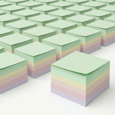 Imagem de Thenshop One Book of Five Colors Sticky Notes Bulk Small 2x1,5 polegadas Colorido Mini bloco de notas autoadesivas, notas de papel para material escolar de escritório, 24 blocos, 50 folhas/bloco (24