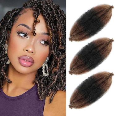 Imagem de Extensões de cabelo Hbegant Springy Afro Twist 24 cm, 3 pacotes