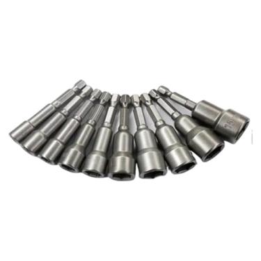 Imagem de Chave de fenda magnética com soquete de impacto de 6 mm-19 mm, conjunto de chaves sextavadas 1/4, adaptador de broca para furadeiras elétricas, kit de soquete de chave de impacto