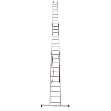 Imagem de Escada Extensiva Tripla Aluminio 11X3 Degraus Botafogo