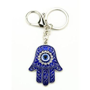 Imagem de Chaveiro Mão Hamsa Azul