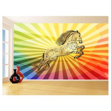 Imagem de Papel De Parede 3D Animais Pop Art Cavalo Cores 3,5M Pxa314