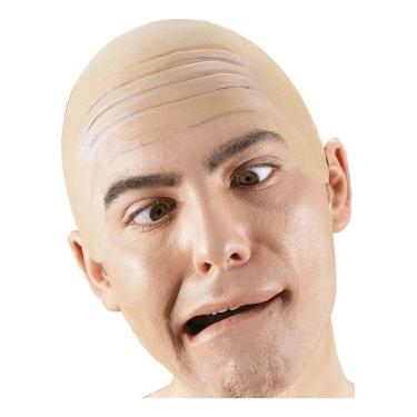 Imagem de Peruca Careca Falsa de Látex Cosplay Calvo Unissex Reutilizável Festa Fantasia Palhaço Carequinha Carnaval Bloquinho