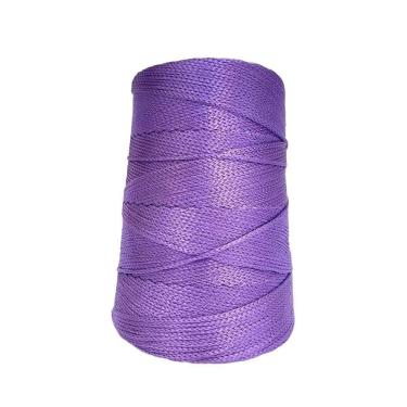 Imagem de Fio Náutico Cordão 500G 3Mm 500M Croche Trico Bolsa Roxo