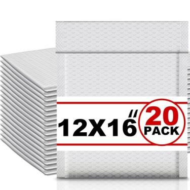 Imagem de Pacote com 20 envelopes Bubble Mailers, 30x40 cm, impermeáveis - Ireer
