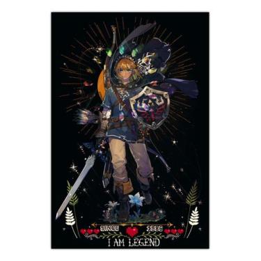 Imagem de Quadro A4 em MDF Link Zelda Since 1986 - Placa - Pomps Geek