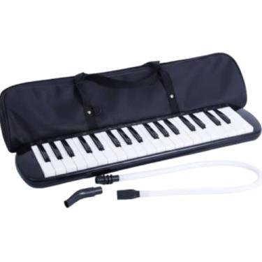 Imagem de Escaleta 32 Teclas De Sopro Com Bolsa Melódica mini teclado Preto