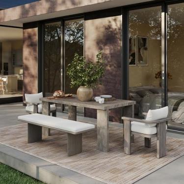 Imagem de Nuloom Novirae Tapete de corredor listrado 6 x 15 cm lavável na máquina para sala de estar pátio deck frente varanda entrada corredor, marrom