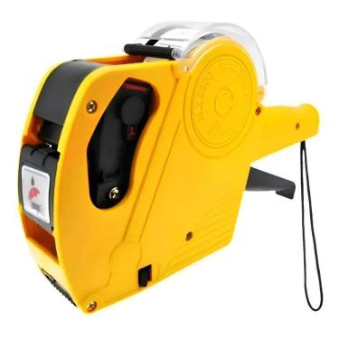 Imagem de Etiquetadora Manual 8 Dígitos + Refil + Etiquetas - Amarelo