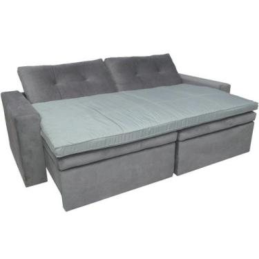 Imagem de Pillow Top para Sofá Home&Cia 10cm 1200g/m² 220x100cm Cinza