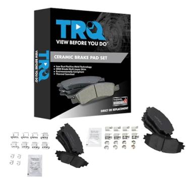 Imagem de TRQ Kit de pastilhas de freio a disco de cerâmica frontal e traseira para Prius V 2012-2018