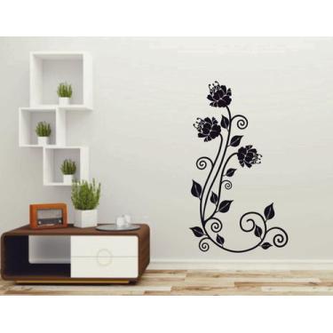 Imagem de Adesivo Decorativo Box Banheiro Floral Flor Borboleta - V3 Shop