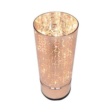 Imagem de Luminária Vidro Led Hearts Rosa Urban Dourado